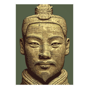 Impression Photo Guerrier en terre cuite - Or antique Art