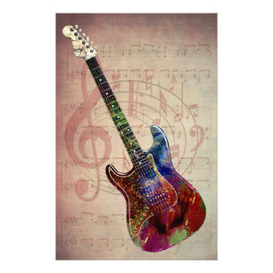 Impression Photo Guitare colorée
