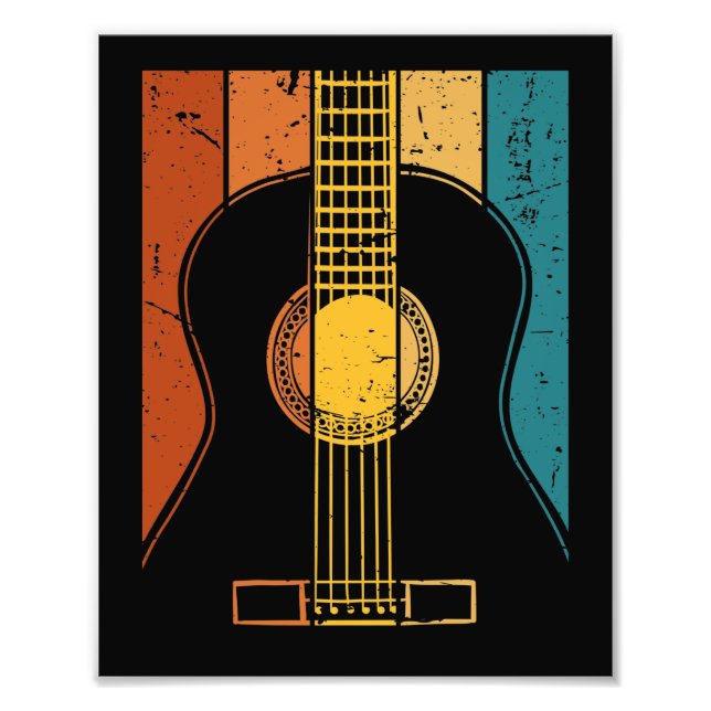 Impression Photo Guitare rétro (Devant)
