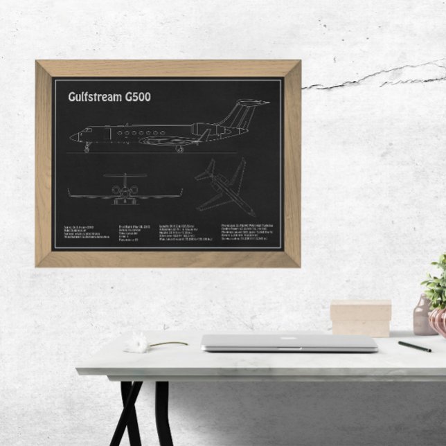 Impression Photo Gulfstream G500 - Plan directeur de l'avion PD (Créateur téléchargé)
