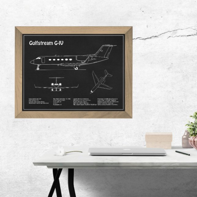 Impression Photo Gulfstream G-IV - Plan directeur de l'avion PD (Créateur téléchargé)