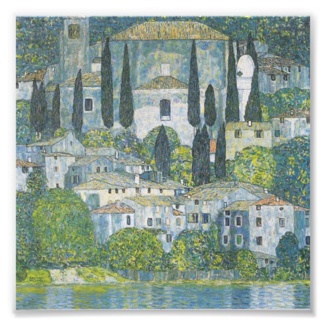 Impression Photo Gustav Klimt - Église À Cassone (Devant)
