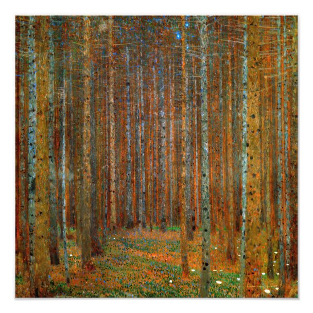 Impression Photo Gustav Klimt - Forêt de pins de Tannenwald (Devant)