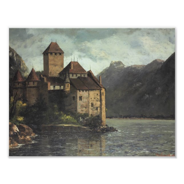 Impression Photo Gustave Courbet - Château de Chillon (Devant)