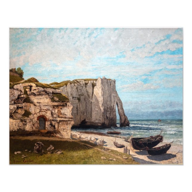 Impression Photo Gustave Courbet - Falaises à Etretat après la temp (Devant)