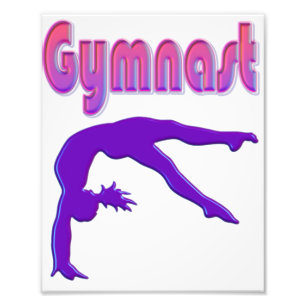 Impression Photo Gymnaste Power Tumbling Purple Metallen
