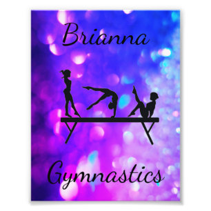 IMPRESSION PHOTO GYMNASTIQUE PERSONNALISÉ PURPLE BLUE GRADIENT