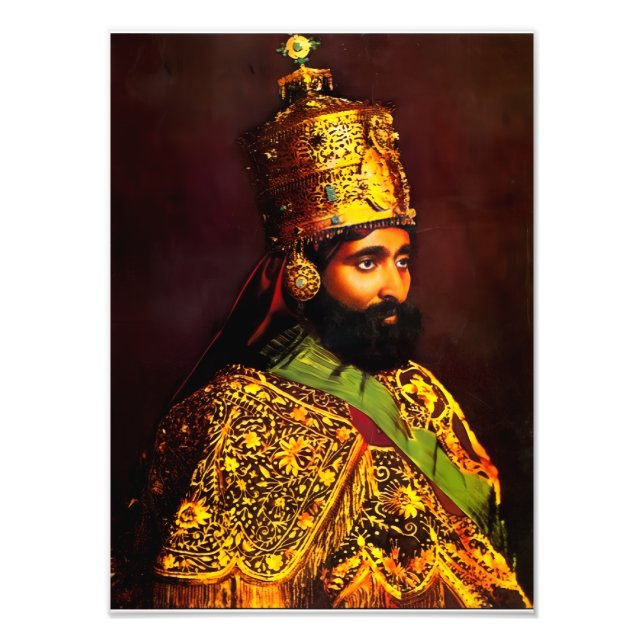 Impression Photo Haile Selassie HIM Jah Rastafari Kunstdruck (Devant)