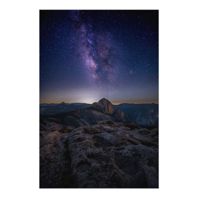 Impression Photo Half Dome under Milky Way (Devant)