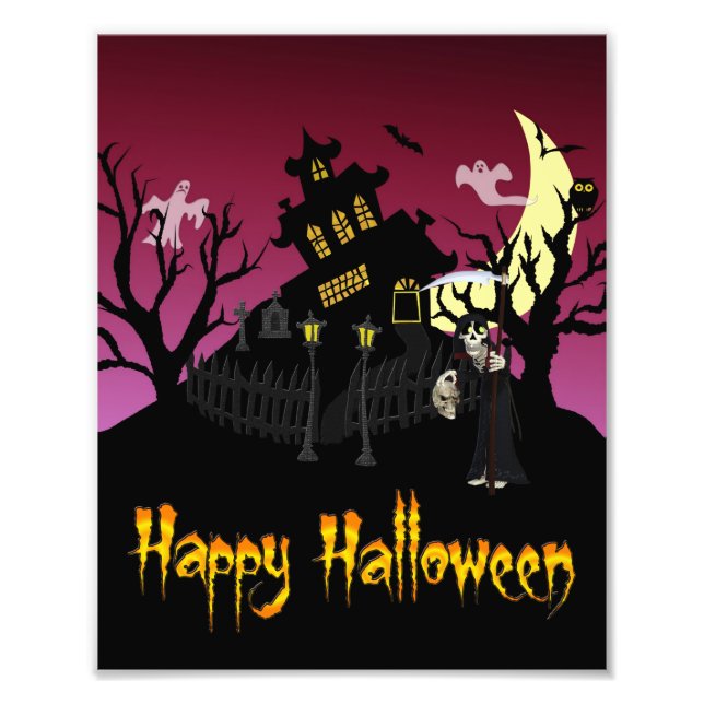 Impression Photo Halloween effrayant (Devant)