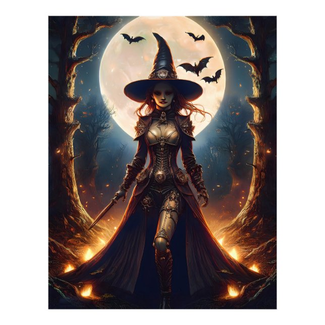 Impression Photo Halloween Steampunk Forest Witch (Devant)