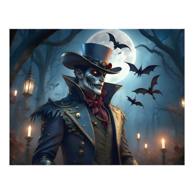 Impression Photo Halloween Steampunk Southern Gentleman Zombie (Devant)