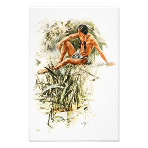 Impression Photo Harrison Fisher Song de Hiawatha Red Indian River
