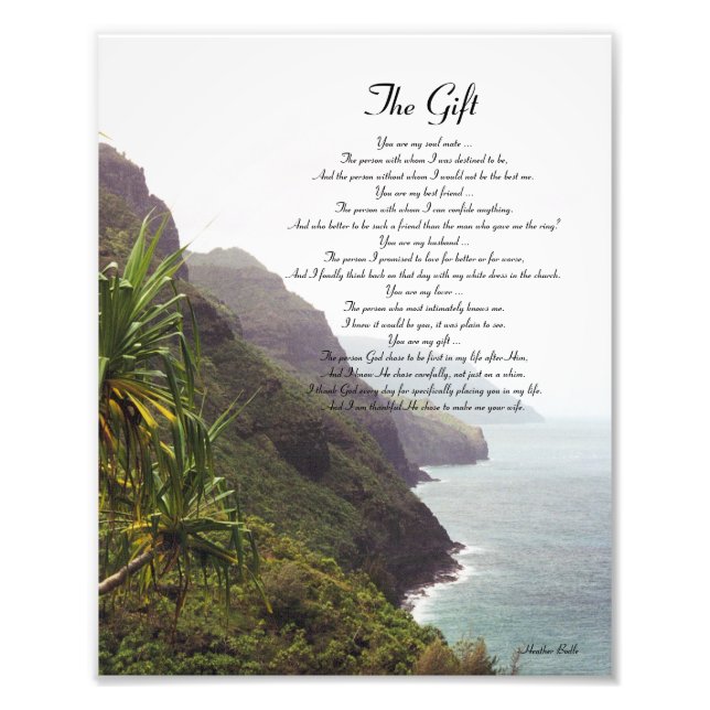 Impression Photo Hawaii Love Poem (Devant)