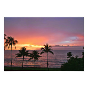Impression Photo Hawaii Tropical Sunset on the Beach