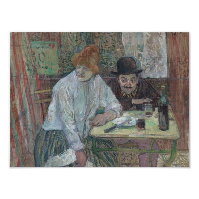 Impression Photo Henri de Toulouse-Lautrec - Au Café La Mie (Devant)