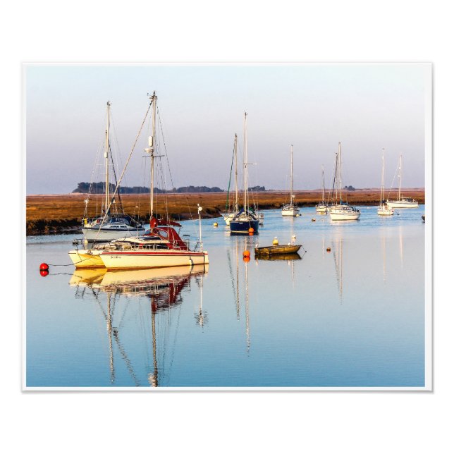 Impression Photo  High tide in the harbour on a calm evening. (Devant)