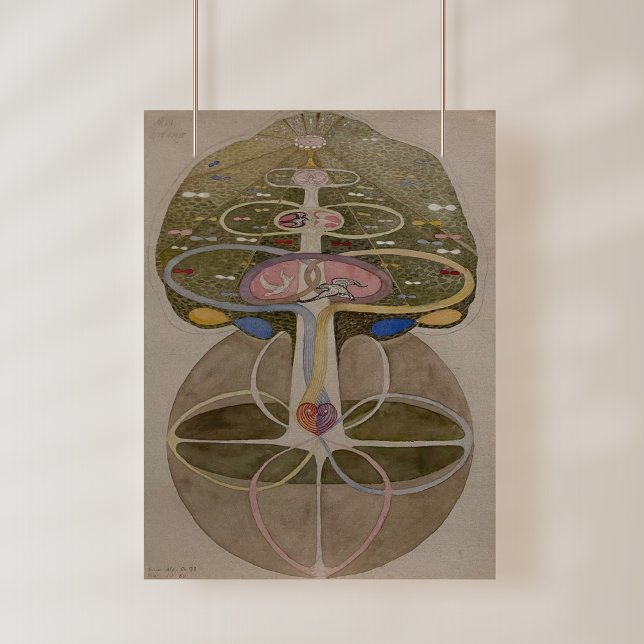Impression Photo Hilma Af Klint, Arbre De Connaissances No1 Art Abs (Créateur téléchargé)