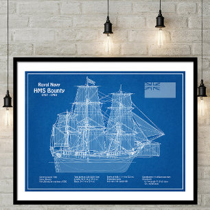 Impression Photo HMS Bounty - Plan directeur des navires ABD