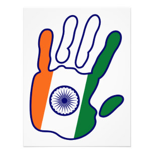 Impression Photo holiES - Inde Drapeau main pour votre mur