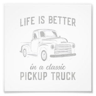Impression Photo Homme de camionnette classique vintage