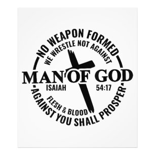 Impression Photo Homme de Dieu, Aucune Arme Formée Contre Moi Sera 