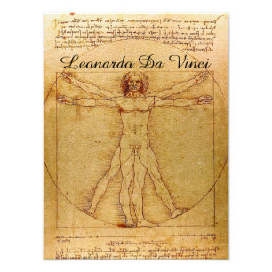 Impression Photo Homme-Leonardo da Vinci de Vitruvian