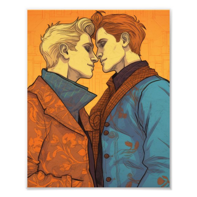 Impression Photo Hommes gays dans l'amour Ardent Gay Love (Devant)