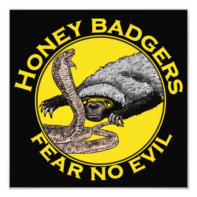 Impression Photo Honey Baders ne craignez pas mal Badass Bible Vers (Devant)