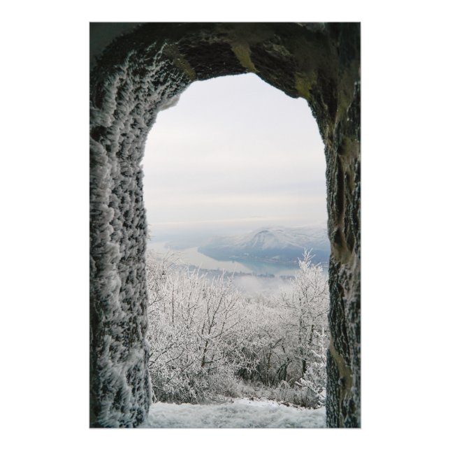Impression Photo Hongrie : vue sur le Danube en hiver (Devant)