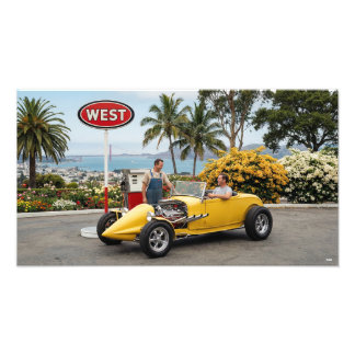 Impression Photo Hot rod in a gas station  