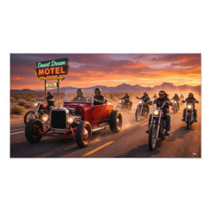 Impression Photo Hot rods and Hells and bikes on the road