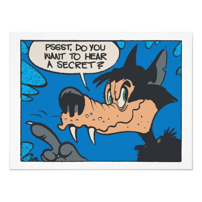 Impression Photo Howling Wolf Like Me • Want To Know A Secret ?  (Devant)