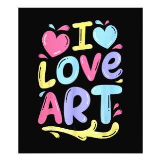 Impression Photo I Love Art, Peintre Artiste Peinture colorée Cadea