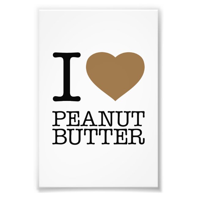 IMPRESSION PHOTO I LOVE PEANUT BUTTER (Devant)