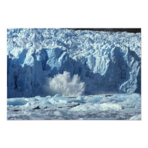 Impression Photo Iceberg fraîchement vêlé éclaboussant les eaux fro
