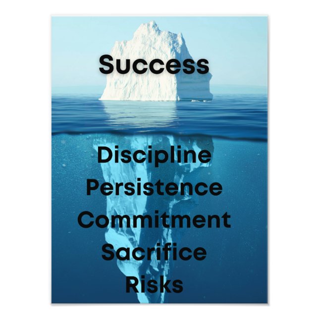 Impression Photo Iceberg, inspiration motivante (Devant)