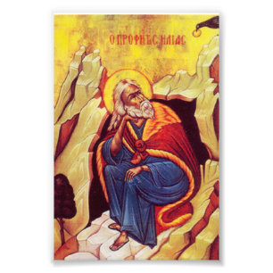 Impression Photo Icône orthodoxe grecque du prophète Élie