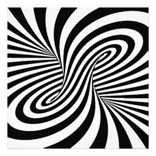 IMPRESSION PHOTO ILLUSION OPTIQUE MOTIF DE ZEBRA BLANC NOIR
