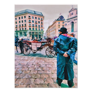 Impression Photo Illustration Abstraite colorée de la scène urbaine