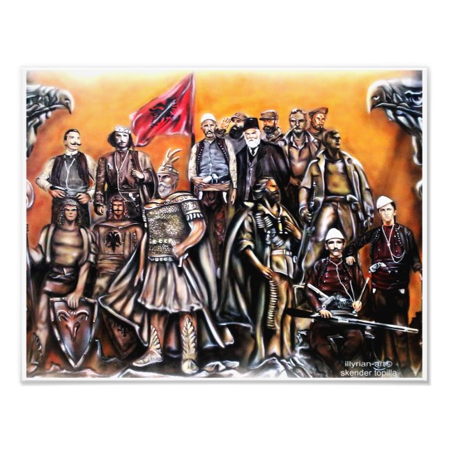 Impression Photo Illustration d'Albanian Heroes Unique Airbrush (Devant)