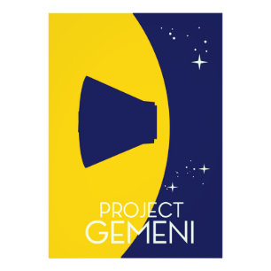 Impression Photo illustration d'art spatial du projet Gemini