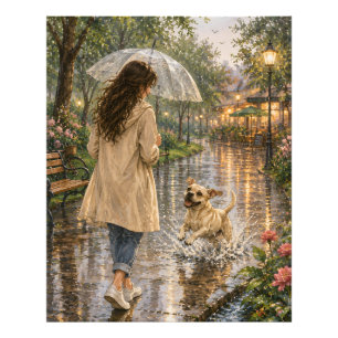 Impression Photo Illustration de chien à l'aquarelle cosy