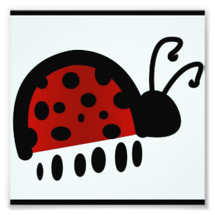 Impression Photo Illustration de coccinelle mignonne