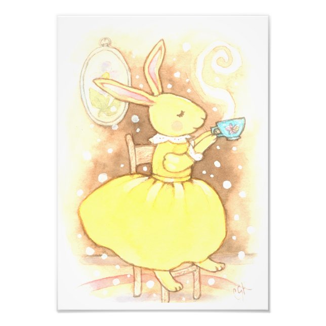 Impression Photo Illustration de la Coupe de lapin de lapin de lapi (Devant)