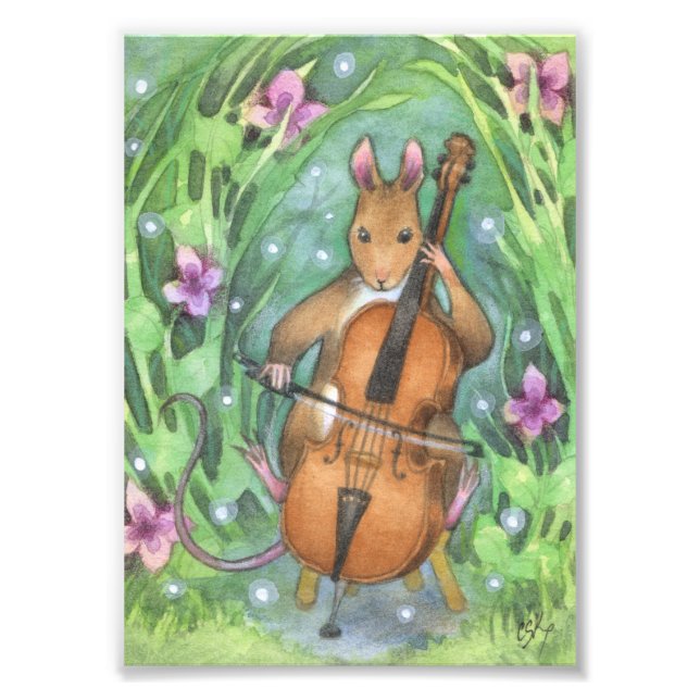 Impression Photo Illustration de l'orchestre de souris musicale Cel (Devant)