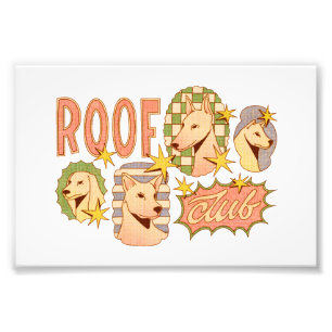 Impression Photo Illustrations de club de toit / chien