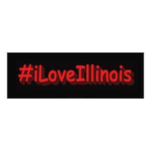 Impression Photo "#iLoveIllinois" Joli design. Acheter maintenant