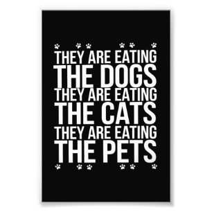 Impression Photo Ils mangent les chiens les chats les animaux de co
