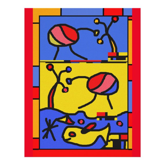 Impression Photo Image avec art moderne poisson (Devant)